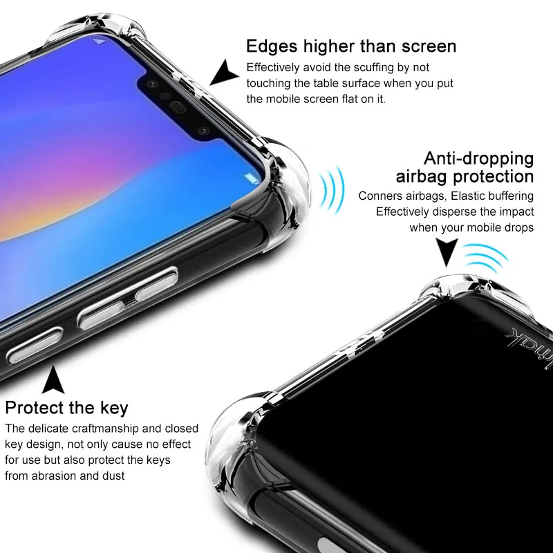 Чехол с подушкой безопасности для Huawei P Smart Plus чехол защитой экрана IMAK Мягкая