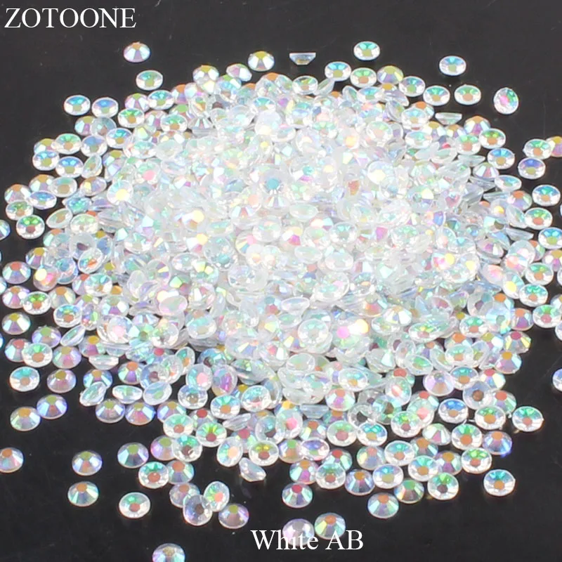 ZOTOONE на возраст от 2 до 6 лет мм 1000 шт прозрачные стразы AB не для горячей фиксации