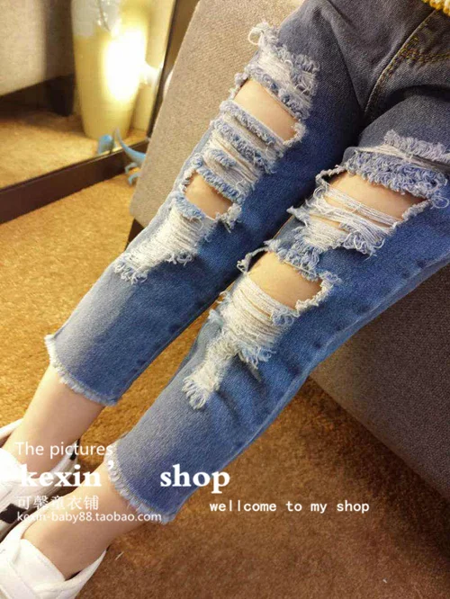 Детские джинсы с дырками на возраст 2 7 лет|jeans for kids|girls jeansjeans kids girls |