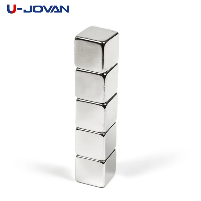 U-JOVAN 10 шт./лот 10x10x10 мм супер сильный редкоземельный магнит бар ремесло мощные неодимовые магниты 10*10*10 мм