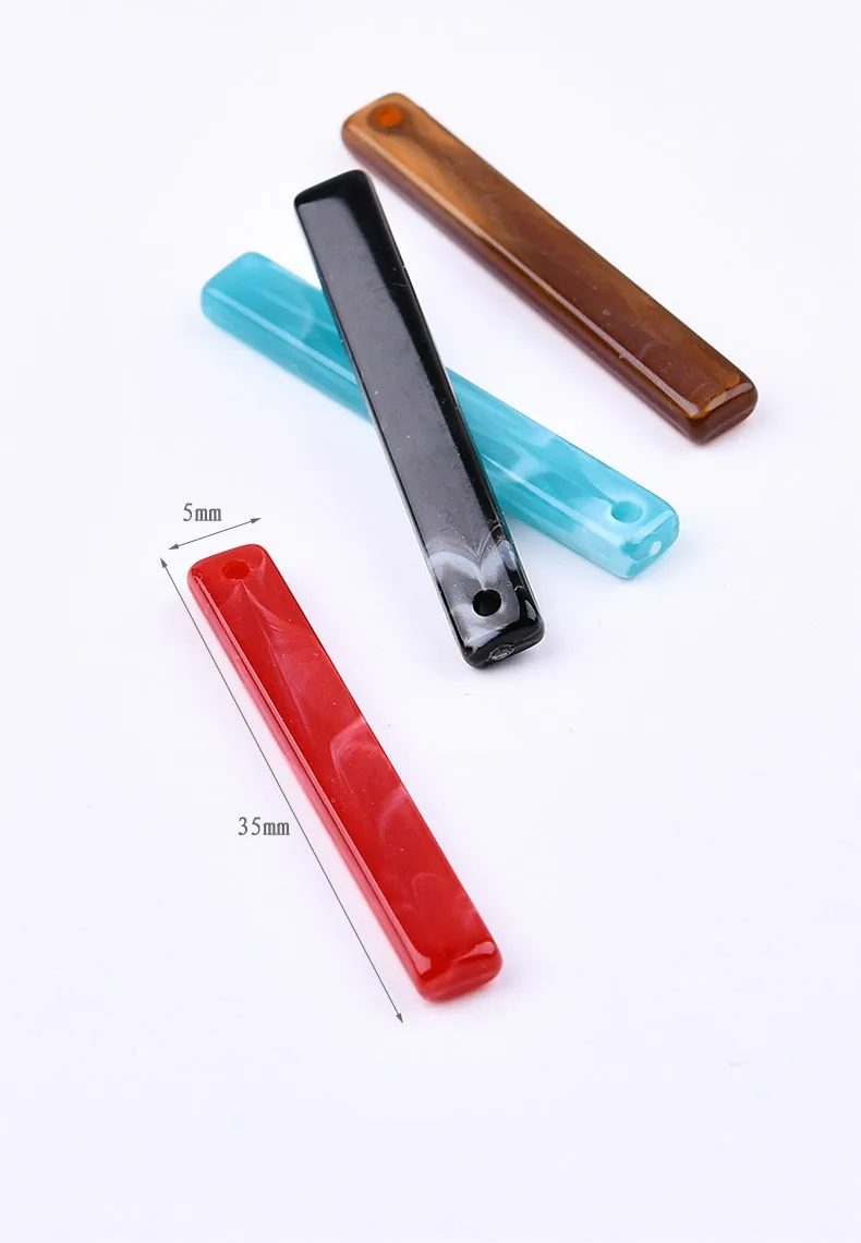 DIY серьги длинные полосатые имитация сосны нефрита Смола Прямые из бисера