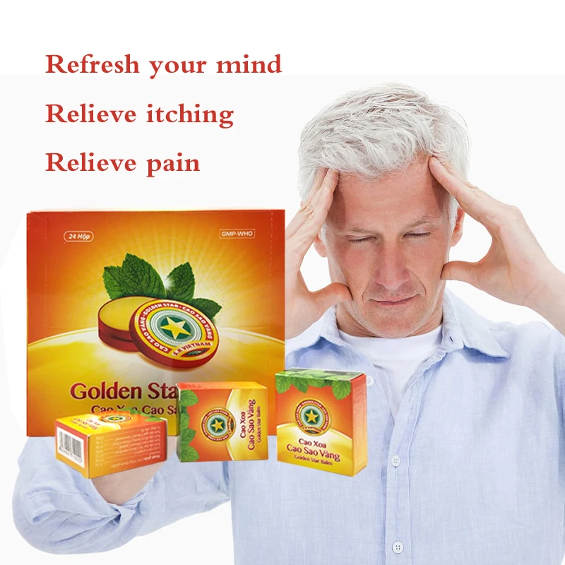 Вьетнамский бальзам с золотыми башнями и тигром 24 шт. мазь для простуда головная