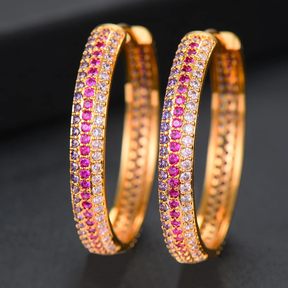 Женские крупные серьги-кольца SisCathy роскошные круглые ювелирные украшения с