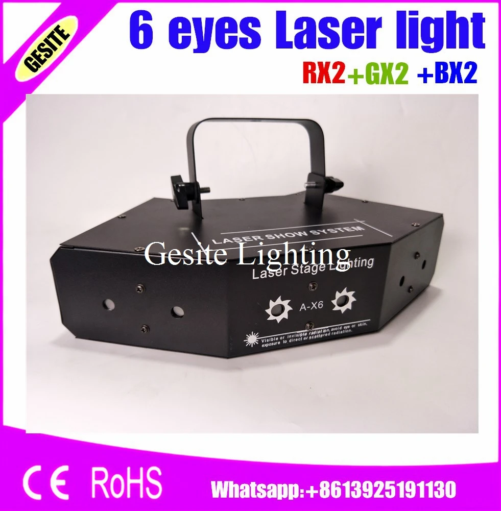 6 глазок laster light сценический свет Свадьба дискотека танцевальные залы бары КТВ