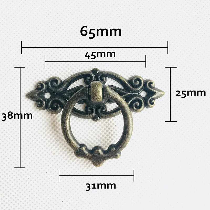 2 шт античные медные мебельные ручки Винтаж ящика шкафа дверные шкаф аппаратные