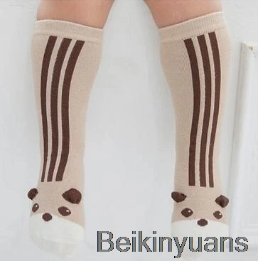 Small raccoon Модные Носки с рисунком из мультфильма для малышей, нескользящие носки с рисунком животных для новорожденных девочек и мальчиков, хлопковые носки с рисунком лисы и кошки для малышей - Цвет: Small raccoon