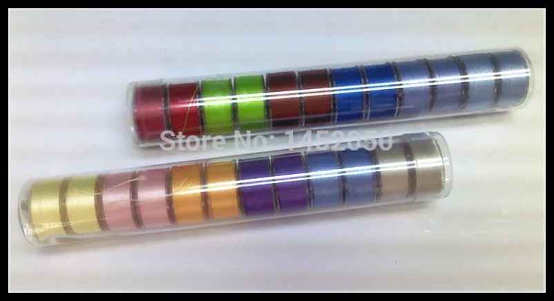 

Многоцветная катушка для швейной машинки, нить из полиэстера, 135 м * 24 шт., размер L,75D/2, высокая прочность светильник легкий вес