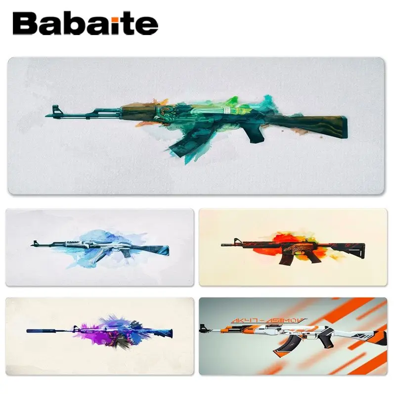 Babaite Custom Skin CS GO Gun красивый Аниме Коврик для мыши Размер 30x60 см 40x90 резиновые