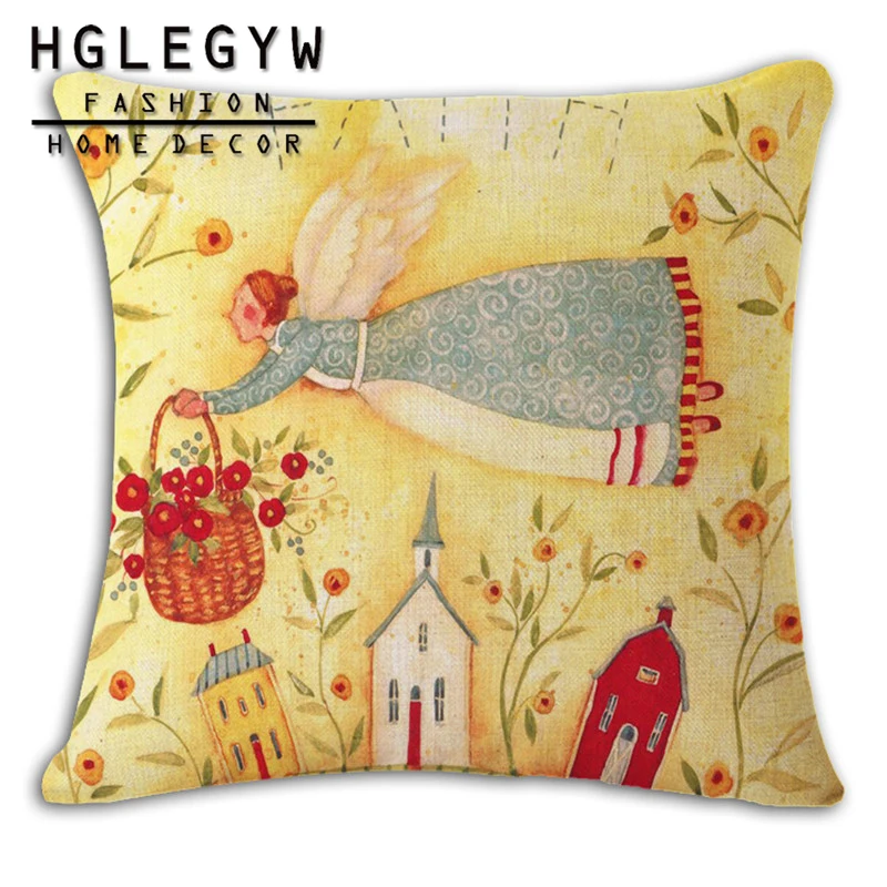 Toon кантри жизни Рождественский Чехол на подушку наволочка хлопок лен с принтом