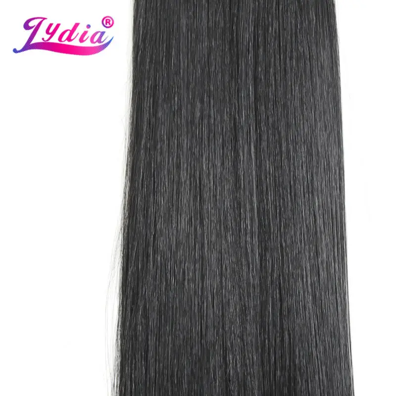 Лидия для женщин Длинные прямые синтетические волосы пряди 18 &quot 26&quot натуральный