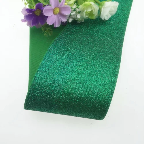 Emerald green Лента «Boca» 75 мм твердая Блестящая лента 5 ярдов в цвет - Цвет: Emerald green