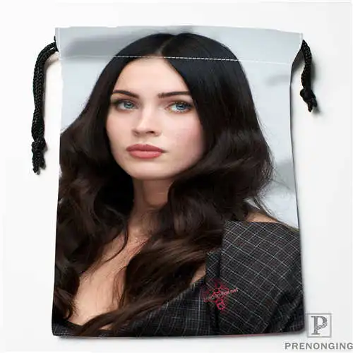 Пользовательские печати Меган лиса (1) Drawstring хозяйственные сумки дорожный
