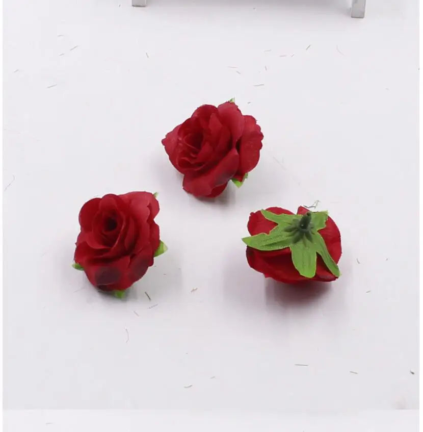 Шелковые цветы розы головок DIY Свадебный декор coloful удивительный дом вечерние