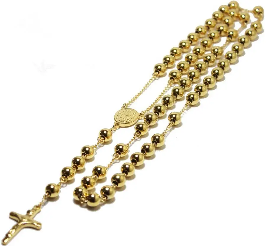 Цепочка из нержавеющей стали 6 мм с подвеской в виде креста Иисуса Христа |