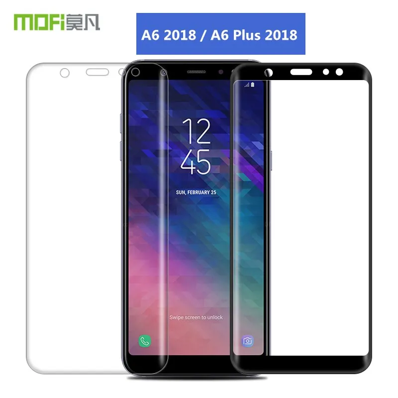 

For Samsung Galaxy A6 2018 Glass Original MOFi 3D Full Cover Protective Film For Samsung Galaxy A6+ A6 Plus 2018 Tempered Glass