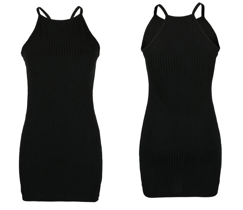 Женское Повседневное платье без рукавов черное или оранжевое Короткое