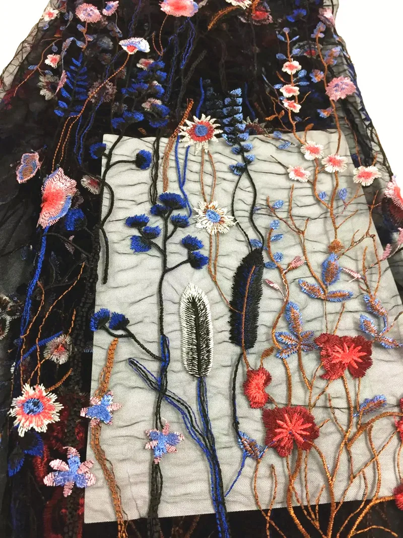 RFN1005 KK Net lace fabric high quality African tulle embroidery 2017 french Nigerian fabrics for wedding dress | Дом и сад