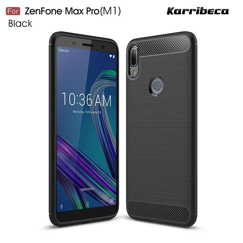 Углеродного волокна матовый Силиконовый чехол на телефон zenfone max pro zb601kl случае