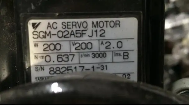 

Servo motor SGM-02A5FJ12 , Used one , 90% appearance new , 3 months warranty , in stock