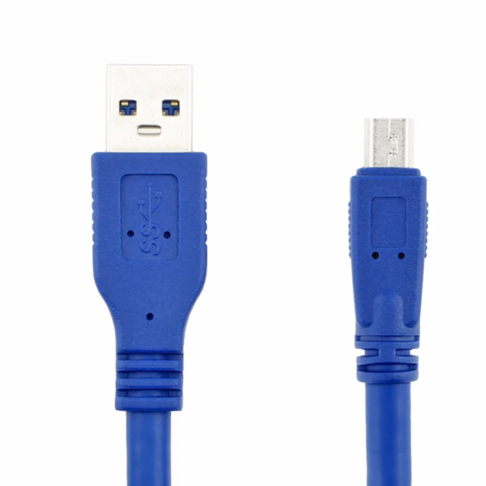 2017 горячий Стильный Круглый Синий SuperSpeed USB 3 0 кабель типа A Male для Mini B 10 контактный