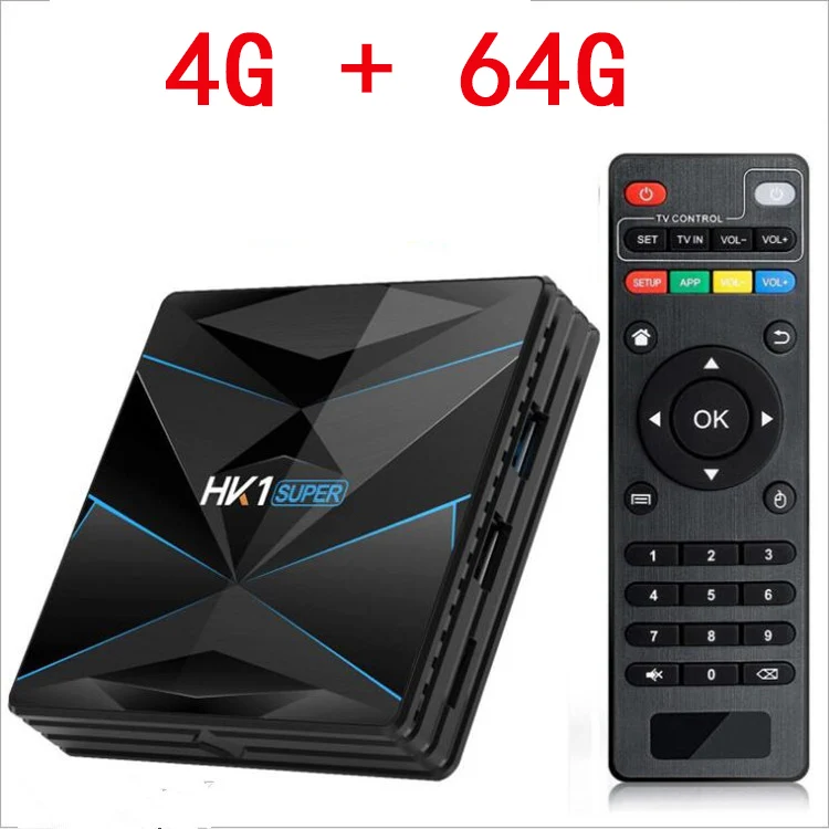 4G 64G TV BOX HK1 супер Android 9,0 ТВ приставка RK3318 Четырехъядерный 4G 64G USB 3,0 2,4G/5G wifi BT4.0 4K 3D Google Assistant медиаплеер телеприставка - Цвет: 4G 64G TV BOX