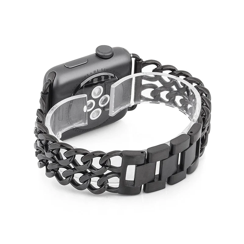 Браслет из нержавеющей стали розового золота, модный ремешок для Apple Watch, 42 мм, Роскошные ремешки для часов, браслеты для iWatch серии 38 мм - Цвет: B