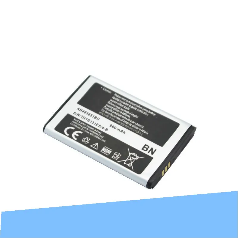 ISkyamS 1x960 мАч AB463651BU аккумулятор для Samsung S3650 S5600 S5610 S5630C S5560C C3370 C3200 C3518 F400 F408 F270 S5296 C3322 |