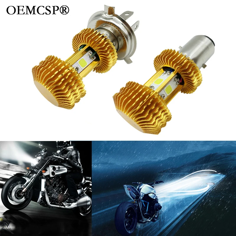 H4 BA20D HS1 светодиодный светильник для головы мотоцикла H6 12V ~ 80V 15W 1400LM