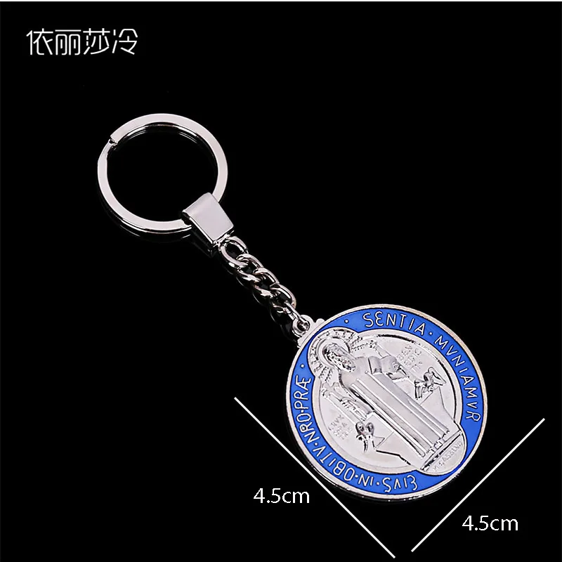 48 штук/Крест Иисуса круглый Святого Бенедикта брелок для женщин Мужская сумка