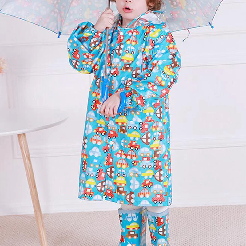 Детские плащи с капюшоном непромокаемое пальто для мальчиков и девочек пончо