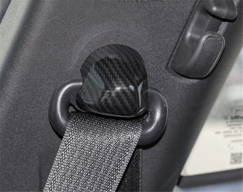 

Seat Safety Belt Buckle Decoration Cover Sticker for Ford Mustang 2015 2016 2017 2018 2019 2020 Car Accessories ABS Carbon Fiber
