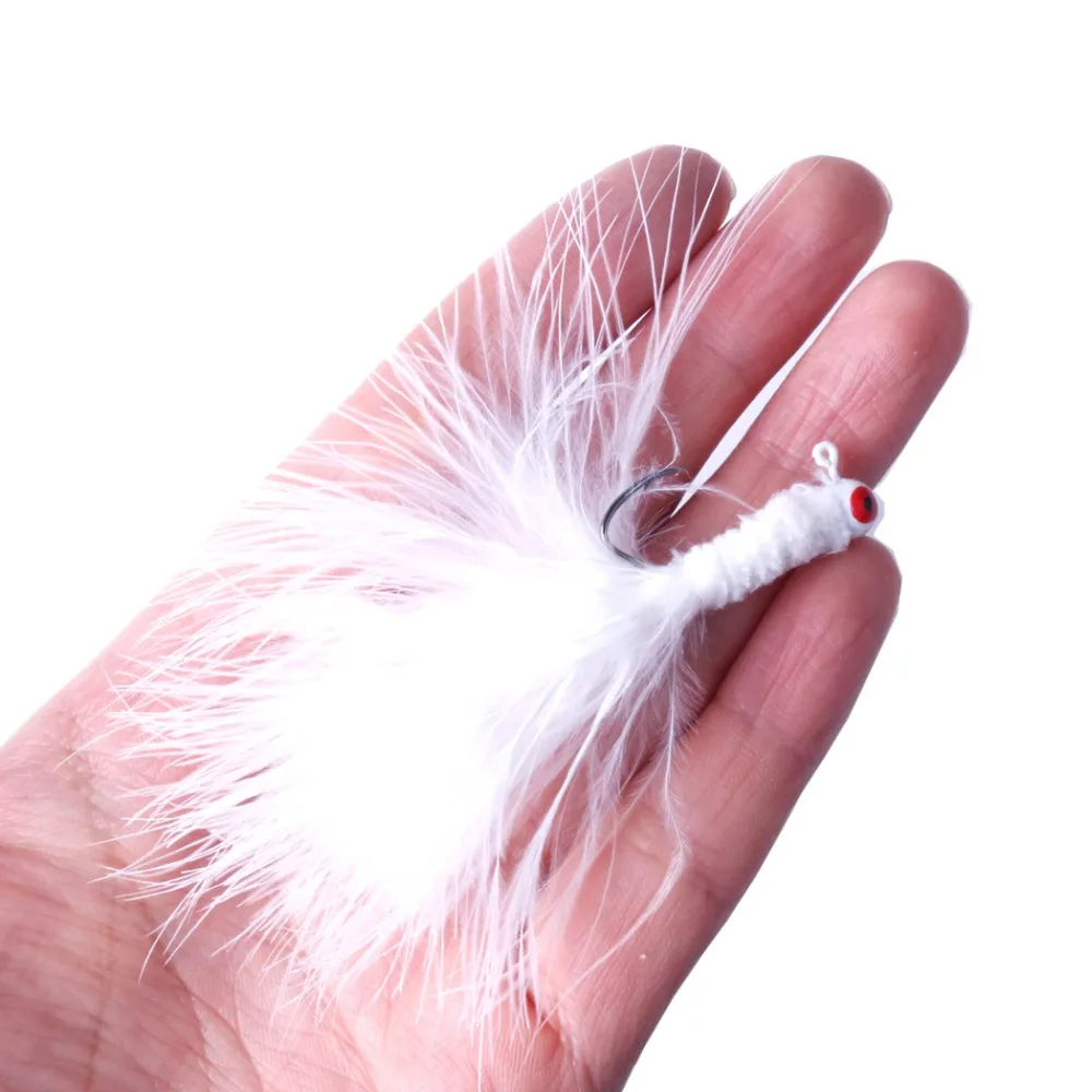 5 шт. черный шерстяной червь коричневый Caddis Nymph Fly олень волос жук форель