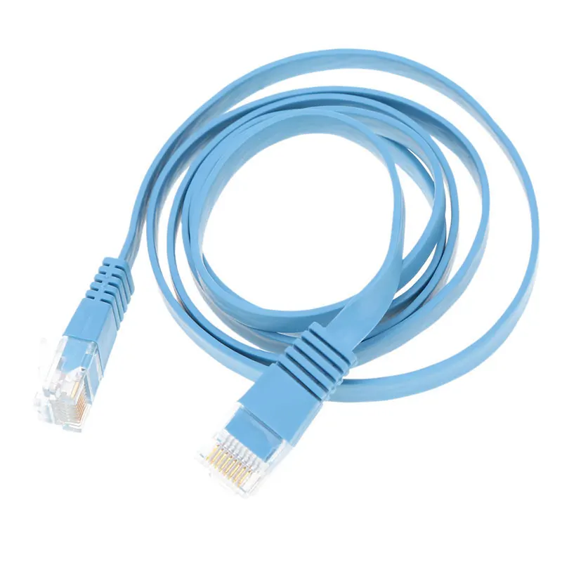 Высококачественный синий Высокоскоростной Cat6 Ethernet Noolde плоский кабель Ультра