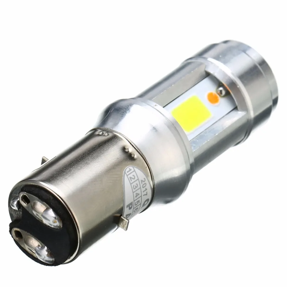 Dreauto передняя фара мотоцикла BA20D H6 18 w Led COB Hi/короче спереди и длиннее сзади) лампа