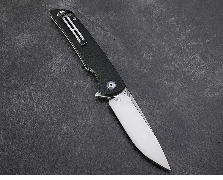 CH genuine original VG10 folding knife carbon fiber handle ball bearing pocket camping self-defense rescue walking hunting tool