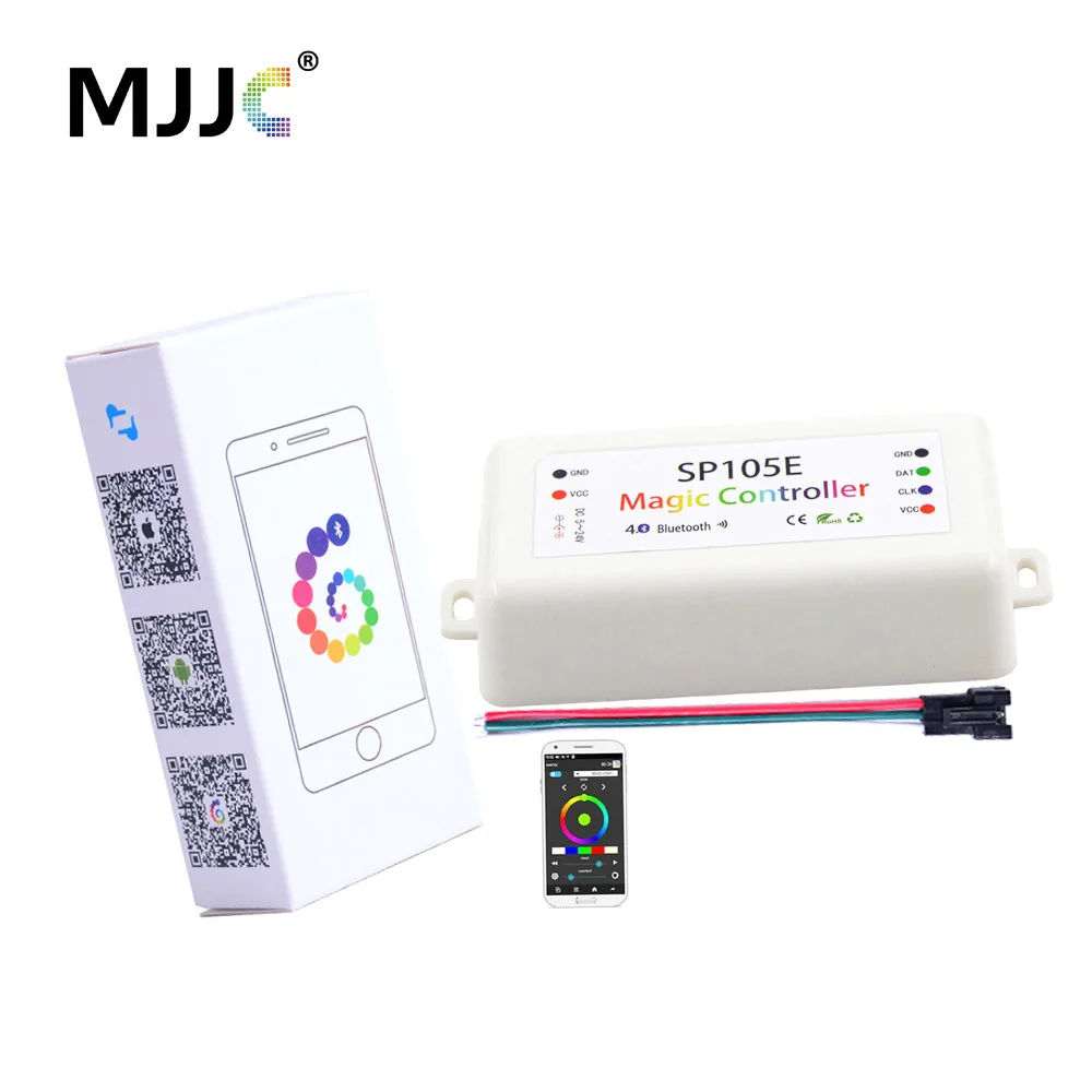 MJJC Bluetooth светодиодный пиксельный контроллер 5 в 12 В 24 WS2811 WS2812 WS2812B 6803 IC 200 режимов 2048