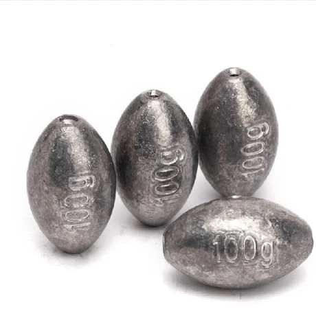 4 шт. свинцовый рыболовный грузик Вес 100 г оливкового Форма морской грузило для