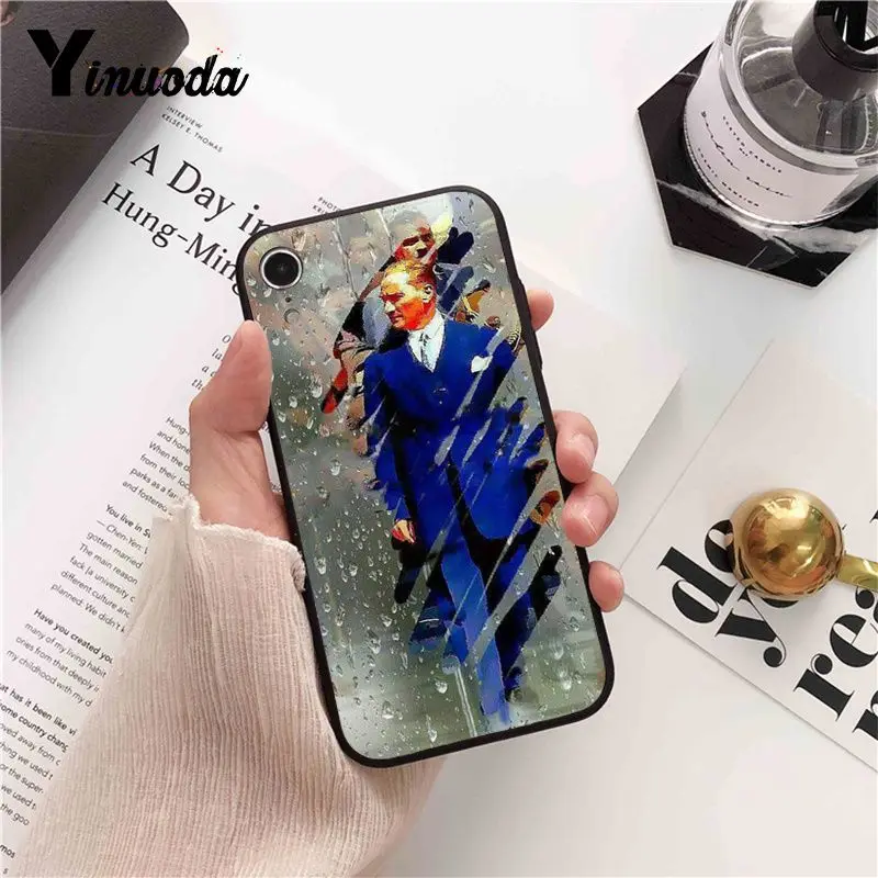 A16 Yinuoda Турция Мустафа Kemal Ataturk ТПУ мягкий силиконовый черный чехол для iPhone 8 7 6 s плюс 5 5S SE XR X XS MAX Coque в виде ракушки - Цвет: A16