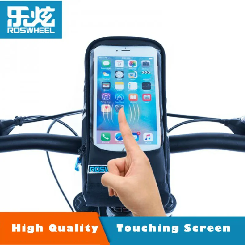 Водонепроницаемый велосипедный руль ROSWHEEL передняя трубка Сумка с сенсорным