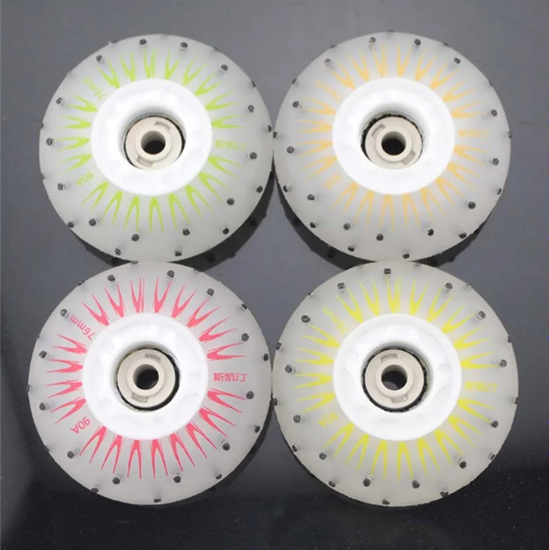 8 шт. светодиодный флеш-диск с пожарным камнем для роликовых коньков 90А