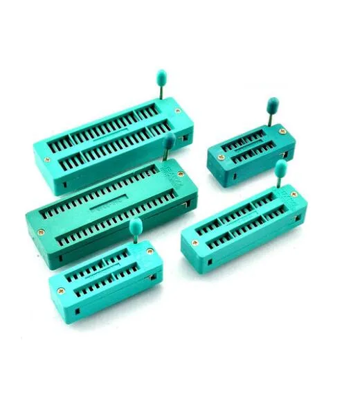 

2pcs DIP14/16/18/20/24/28/32/40P 2.54mm Pitch IC Test Universal ZIF Socket Holder connector
