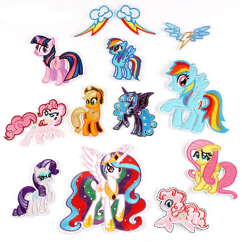 Iron on patches Horse patch embroidered clothing for clothes DIY Pony sew stripes Easter home decoration 2/6/13PCS | Дом и сад