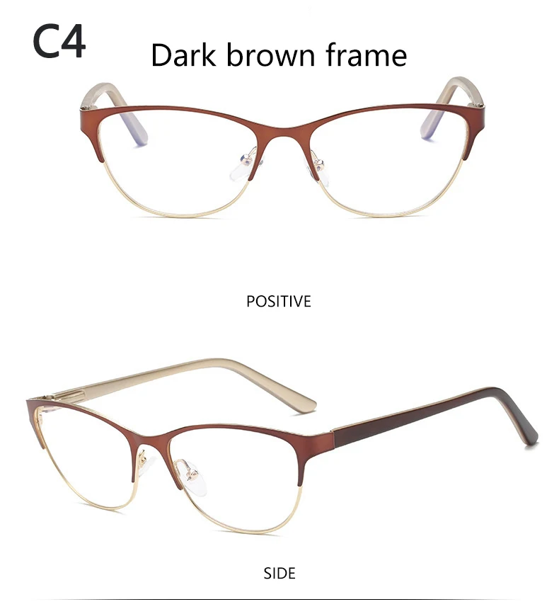 BOYSEEN Flat light cat eye glasses computer eye protection flat mirror men and women frame glasses reading glasses 801