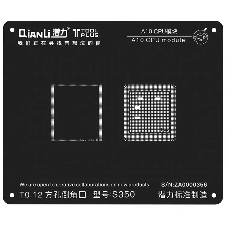 3D/2D QianLi CPU A12/A11/A10/A9/A8/A7 ОЗУ Reballing черный трафарет растительная Оловянная стальная