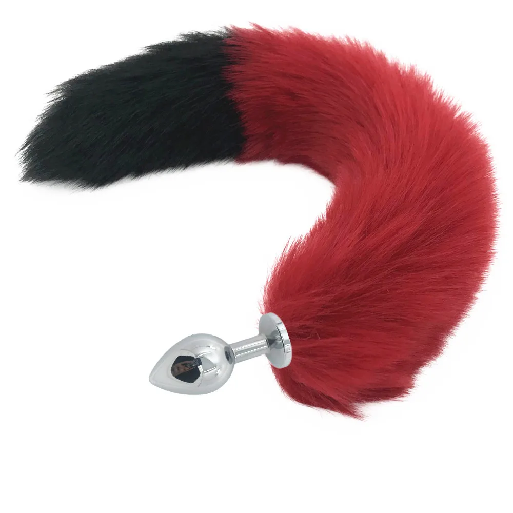 Секс-игрушки металлическая Анальная пробка с лисьим мехом и хвостом для женщин