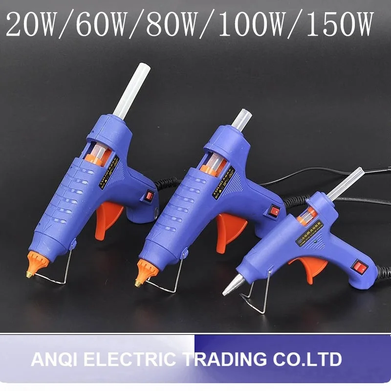 20W60W80W100W150W термоплавкий клеевой пистолет с 1 шт. 7 мм 11 палкой термотемпературный