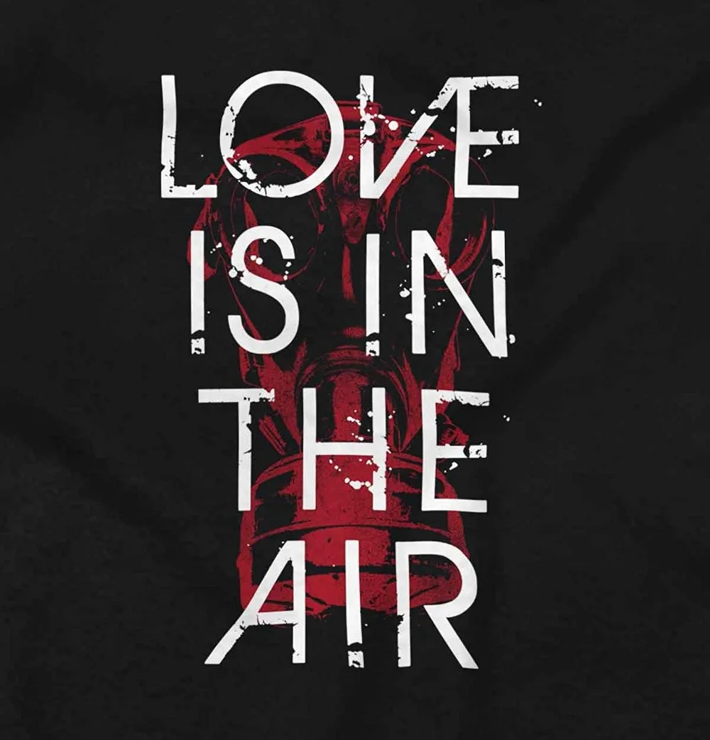Новинка 2019 летняя мужская футболка с надписью Love In The Air Gas Mask рубашка на День