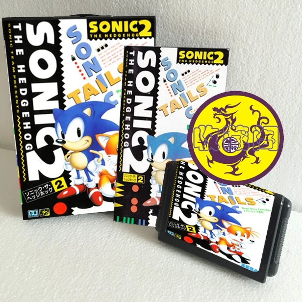 Игровая карта SEGA MD Sonic 2 16 бит в коробке с руководством для Sega Mega Drive Genesis |
