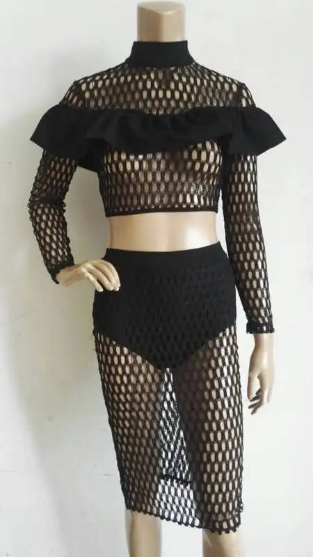 Женское облегающее платье с длинным рукавом черное вырезом и оптовая продажа