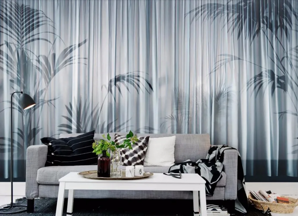 Европейский 3D обои живопись ретро с бамбуком для гостиной нетканые виниловые